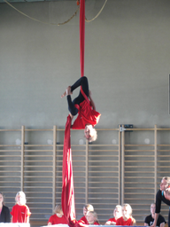 Akrobatik am roten Tuch